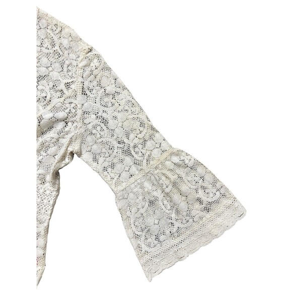 Bandolino Lace Crotchet Cardigan Sweater Romantic Preppy Sz 8 - Picture 4 of 16